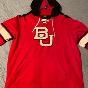 Boston University hockey style hoodie